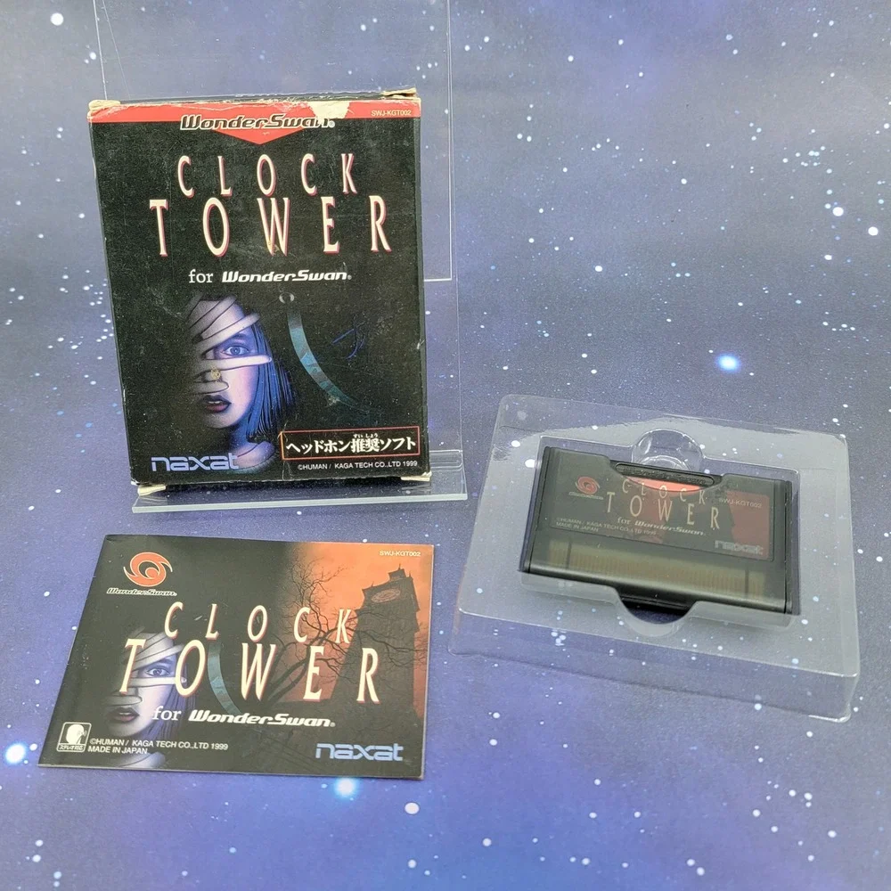 Clock Tower Bandai WonderSwan Japan Import Naxat Soft SWJ-KGT002 CIB Horror Game